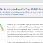 Activity To Identify Your Child's Strengths For Self Awareness Worksheets For Adults