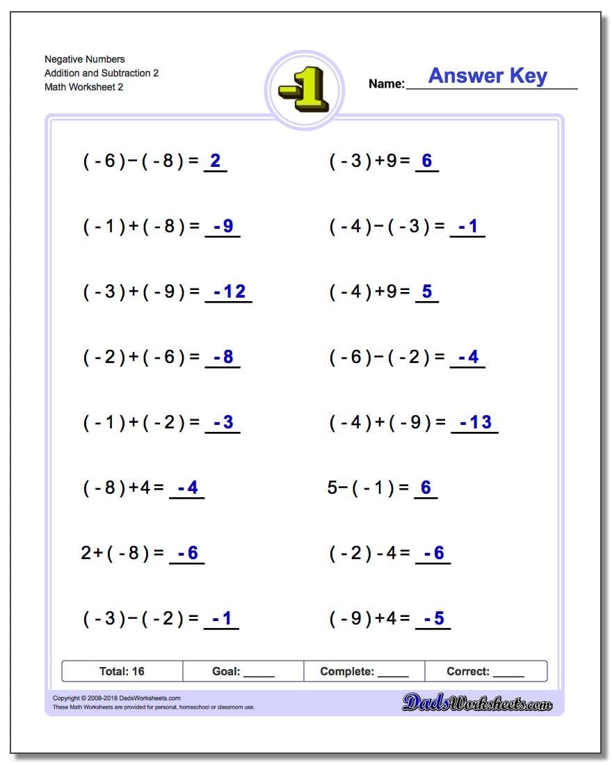 Adding And Subtracting Negative Numbers Worksheets Along With Positive And Negative Numbers Worksheet