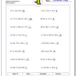 Adding And Subtracting Negative Numbers Worksheets Inside 7Th Grade Order Of Operations Worksheet Pdf