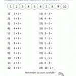 Addition And Subtraction Worksheets For Kindergarten With First Grade Addition And Subtraction Worksheets