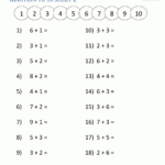 Addition Math Worksheets For Kindergarten Throughout Free Online Maths Worksheets For Grade 3
