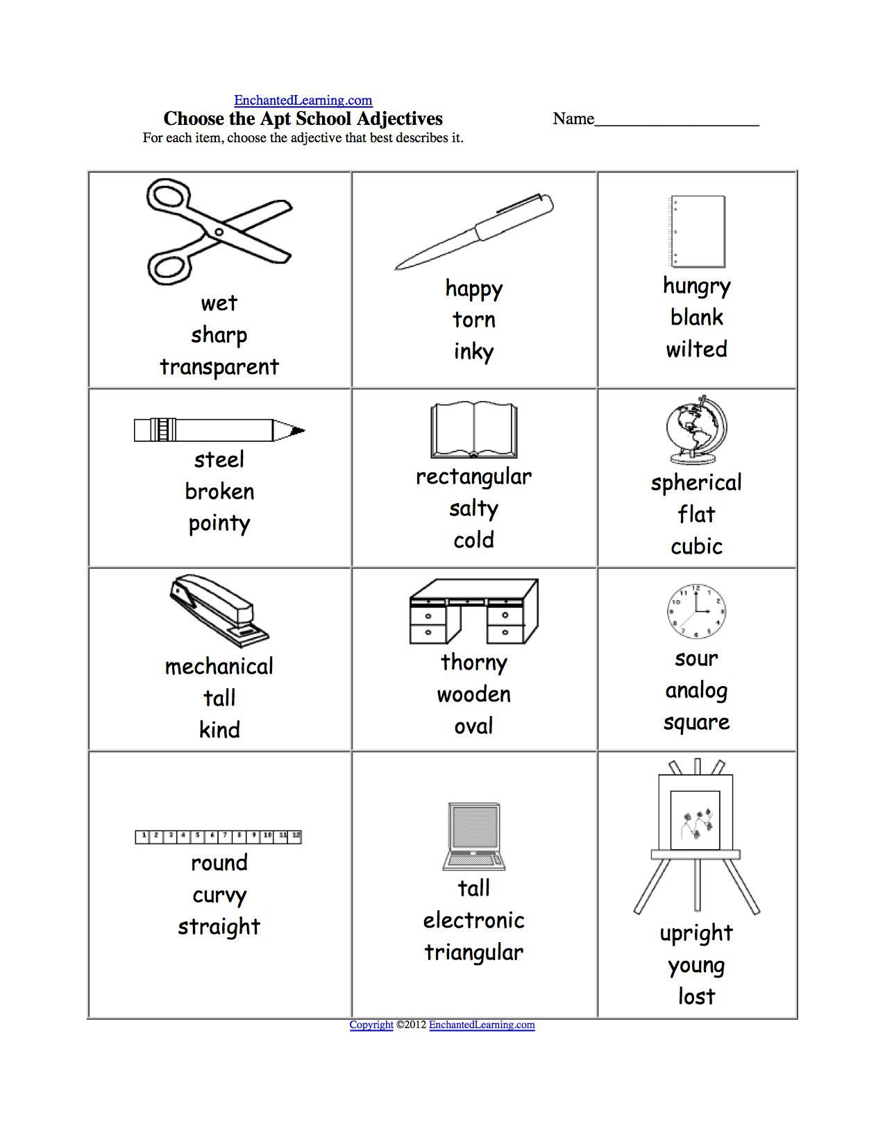 Adjectives Worksheets For Kindergarten  Briefencounters Or Adjectives Worksheets For Kindergarten