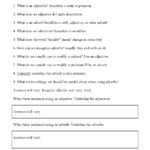 Adverbs And Adjectives Independent Study Activity  Answers Or Adjective And Adverb Worksheets With Answer Key