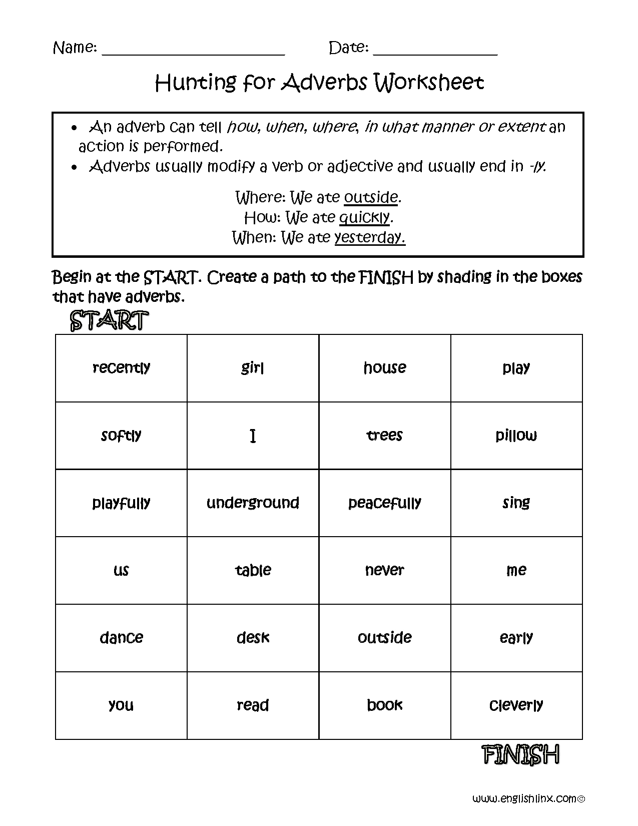 Adverbs Worksheets  Regular Adverbs Worksheets Within Adverb Worksheets Pdf