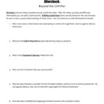 Aftershock Beyond The Civil War For Radical Republican Reconstruction Worksheet Answers