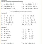 Algebra 1 Quadratic Formula Worksheet Answers Math Worksheet Solving Intended For Solving Quadratic Equations By Completing The Square Worksheet Answers