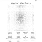 Algebra 1 Word Search  Wordmint Regarding Algebra Puzzles Worksheets