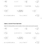 Algebra 2 Exponent Practice Worksheet Regarding Algebra 1 Practice Worksheets