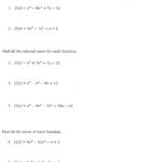 Algebra 2 Or Factoring Polynomials Finding Zeros Of Polynomials Worksheet Answers