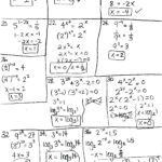 Algebra Log Math Algebra 2 Logarithm And Exponential Functions Test Pertaining To Logarithm Worksheet With Answers