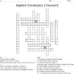Algebra Vocabulary Crossword  Wordmint Also Algebra Puzzles Worksheets
