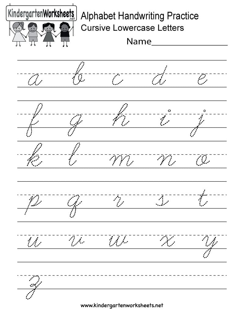 Alphabet Handwriting Practice  Free Kindergarten English Worksheet For Handwriting Improvement Worksheets For Adults Pdf
