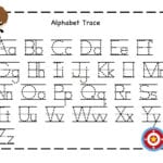 Alphabet Tracing Worksheets For Kindergarten Individual  Printable Within Kindergarten Letter Recognition Worksheets