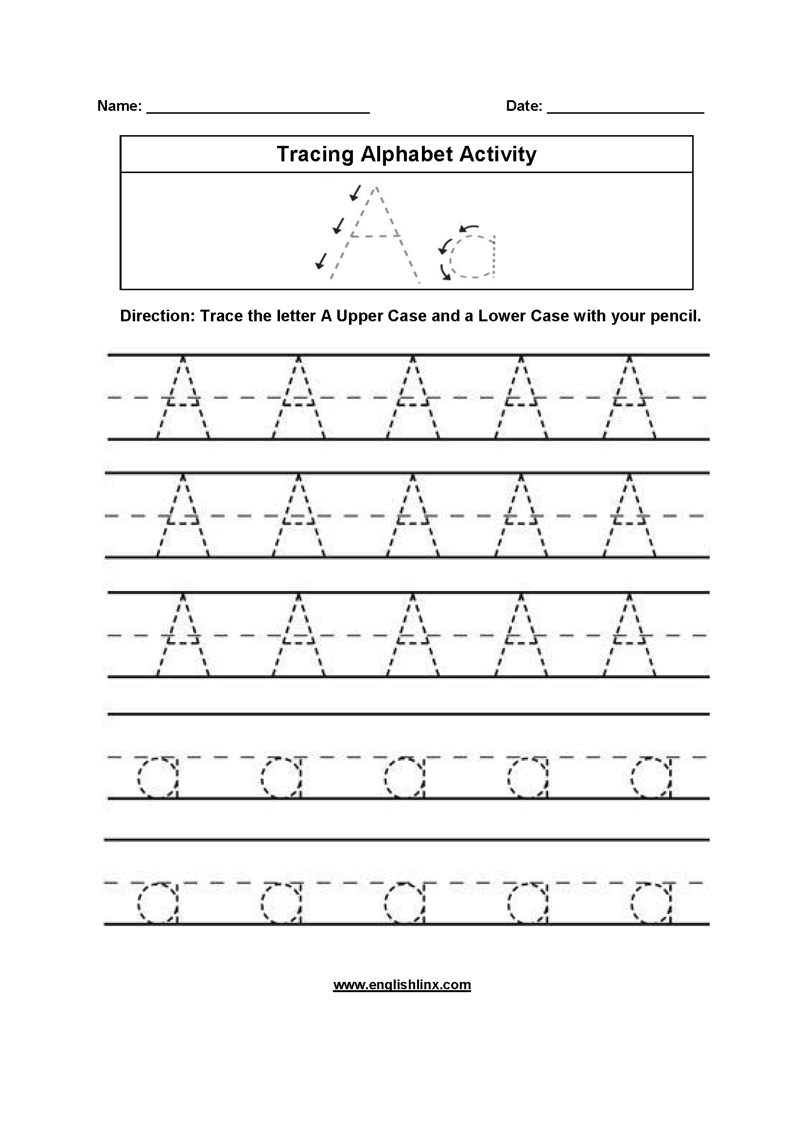 Alphabet Writing Worksheets Excelguider