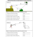 Angle Of Elevation And Depression Trig Worksheet Answers Within Angle Of Elevation And Depression Trig Worksheet Answers