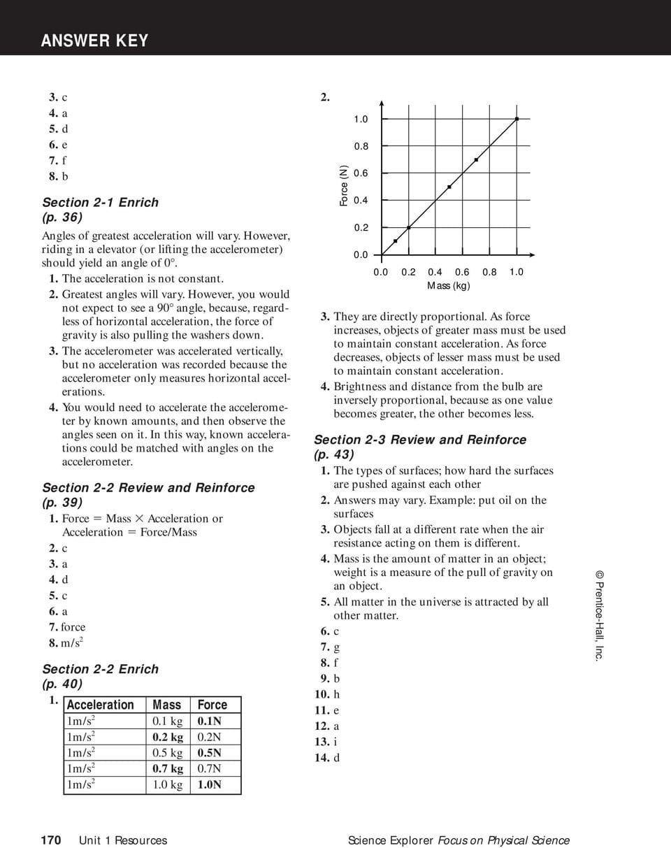 Answer Key Chapter 1  Pdf Or Section 2 Reinforcement Acceleration Worksheet Answers