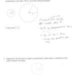 Arc Length And Radians Students Are Asked To Explain Why The Length Intended For Arc Measure And Arc Length Worksheet