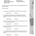 Argumentative Vs Persuasive Writing  Empowering Writers Or Using Persuasive Techniques Worksheet Answers
