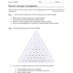 As You Look For Number Patterns Try To Answer The Following Questions Also Sierpinski Triangle Worksheet