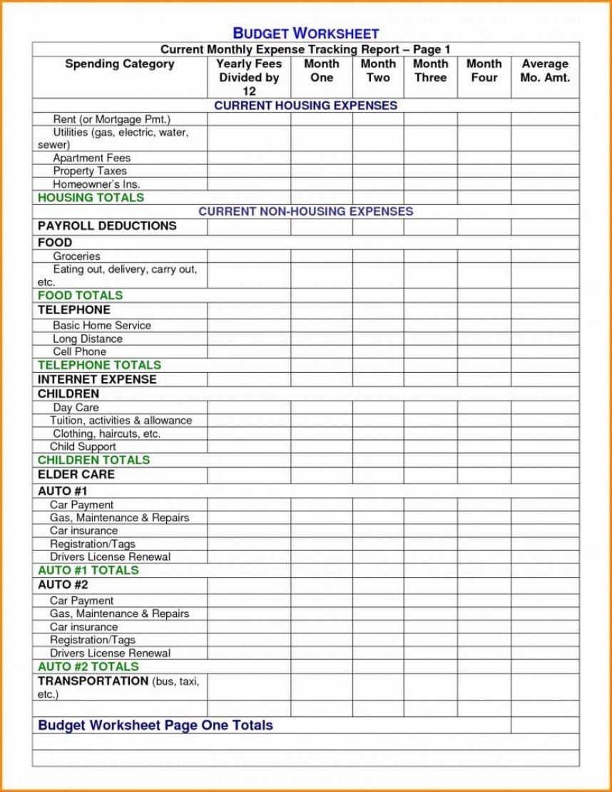 Awful Daily Budget Worksheet Printable Tracking Sheet Planning Together With Keeping A Budget Worksheet