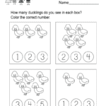 Baby Counting Worksheet  Free Kindergarten Math Worksheet For Kids For Math Counting Worksheets