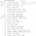 Balancing Chemical Equations Chapter 7 Worksheet 1 Answers The Best Intended For Chapter 7 Worksheet 1 Balancing Chemical Equations