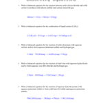 Balancing Equations Worksheet Answers For Writing Equations Worksheet