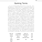 Banking Terms Word Search  Wordmint Intended For Banks Credit And The Economy Worksheet Answers