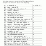Basic Algebra Worksheets Intended For Algebra Worksheets Grade 6