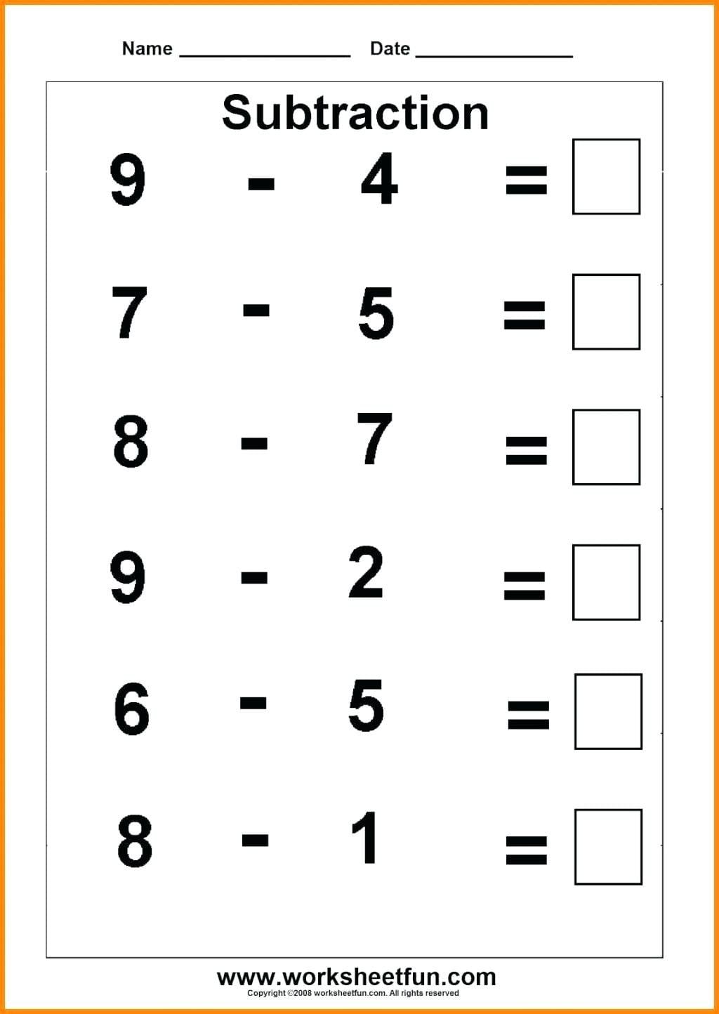 Basic Subtraction Worksheets Math Grade Simple Subtraction For First Grade Addition And Subtraction Worksheets