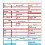 Best Budget Worksheet For Graduates  Organized 31 Together With Help With Budgeting Worksheets