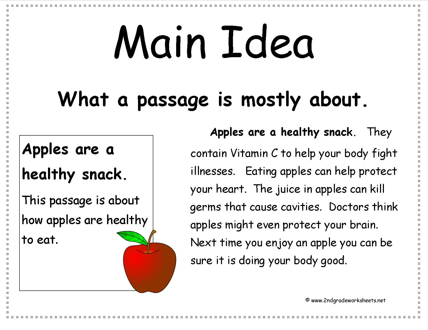 Best Ideas Of Free Worksheets For 2Nd Grade Main Idea With Third Regarding Main Idea Worksheets 2Nd Grade
