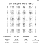 Bill Of Rights Word Search  Wordmint For The Bill Of Rights Worksheet Answers