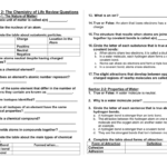 Biology Chapter 2 The Chemistry Of Life Worksheet Answers Math Pertaining To Chemistry Of Life Worksheet Answers