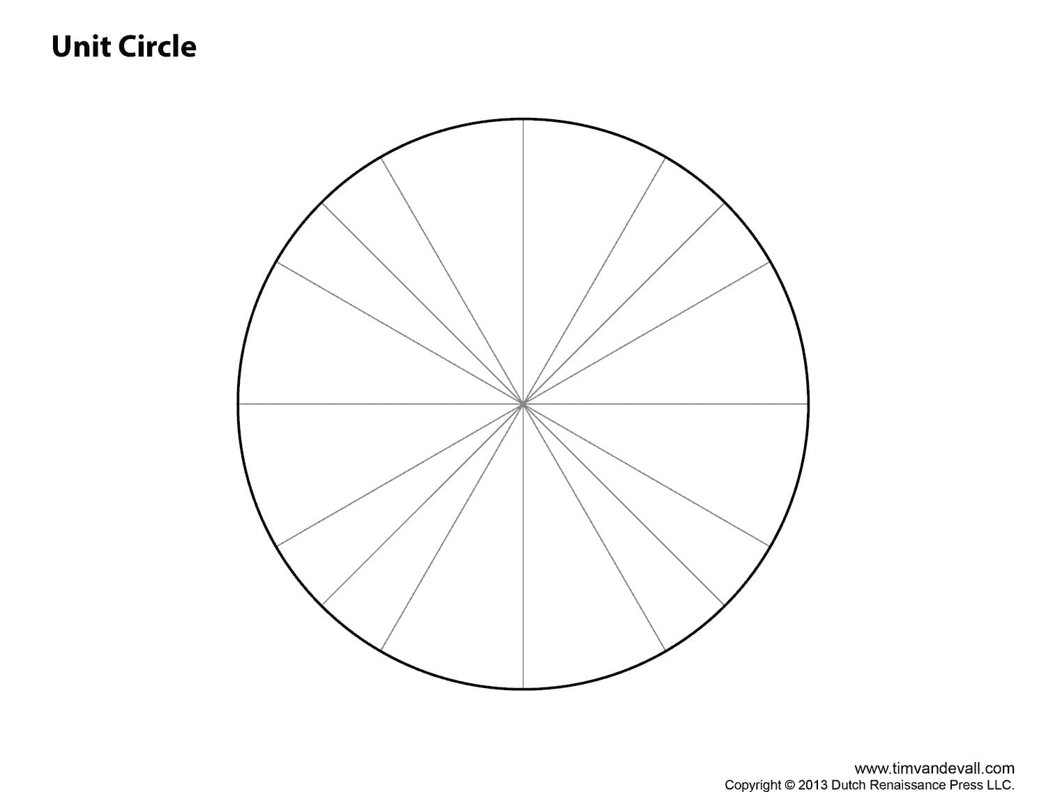 Blankunitcircle  Tim's Printables And Fill In The Unit Circle Worksheet