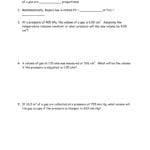 Boyle's Law And Charles' Law Worksheet Inside Charles Law Worksheet Answer Key