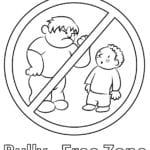 Bully Free Zone Coloring Page  Free Printable Coloring Pages In Bullying Coloring Worksheets