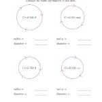 Calculate Radius And Diameter Of Circles From Circumference A With Circles Worksheet Answers