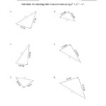 Calculate The Hypotenuse Using Pythagorean Theorem A Within The Pythagorean Theorem Worksheet Answers