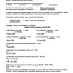 Calculating Population Changes – Answer Key Also Population Calculation Worksheet