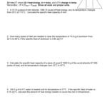 Calculating Specific Heat Worksheet And Calculating Specific Heat Worksheet Answers