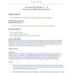 Career Ready Lesson 6 Grades 6 In Career Planning For High School Students Worksheet