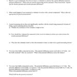 Castle Unit 6 Worksheet 1 – Potential Differences And Voltmeters With Regard To Measuring Terms Worksheet