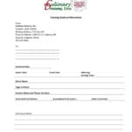 Catering Worksheet  Culinary Dreams Inc For Catering Contract Worksheet