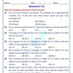 Cbse Class Viii Mathematics Linear Equations Worksheets Along With Linear Equation In One Variable Worksheet