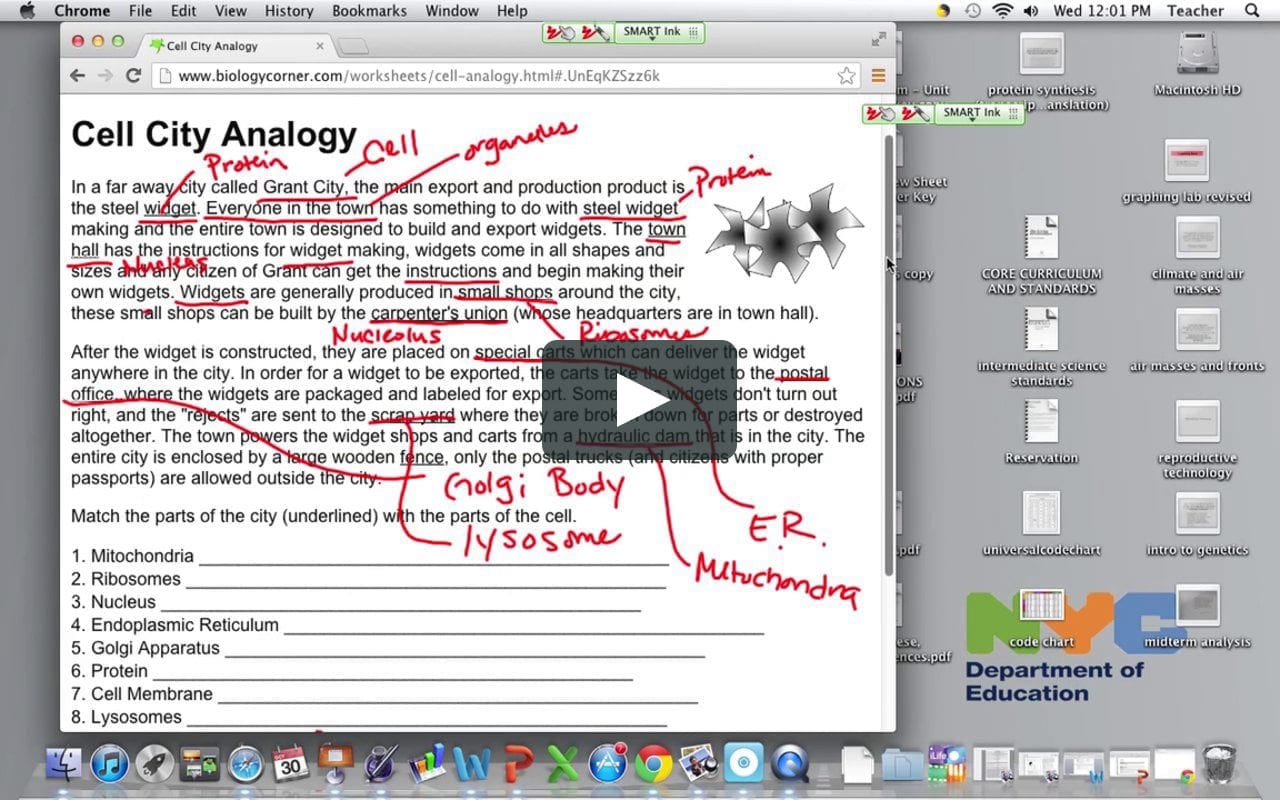 Cell City Analogy On Vimeo Pertaining To Cell City Analogy Worksheet Pdf