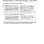 Ch 10 Worksheets Sub Work Together With Thermal Energy Temperature And Heat Worksheet
