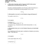 Ch 121 Worksheet 3  Part 1 Key  Ch 121 General Chemistry  Studocu Regarding Speed Frequency Wavelength Worksheet