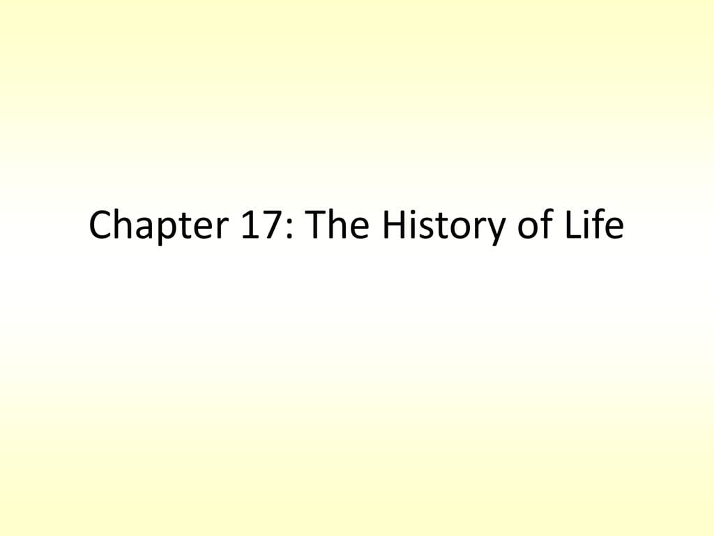 Chapter 17 The History Of Life And Section 17 1 The Fossil Record Worksheet Answer Key