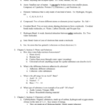 Chapter 2 Worksheet Chemistry Of Life Regarding Chemistry Of Life Worksheet Answers